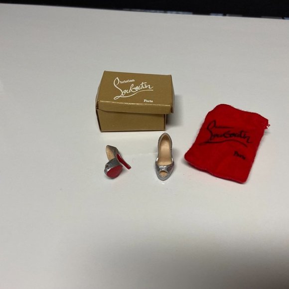 Authentic Christian Louboutin Miniature Shoes (Barbie) with Box and Dustbag. - Picture 3 of 16